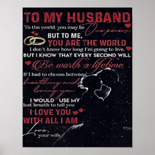 Póster A la carta de mi marido Cute Present