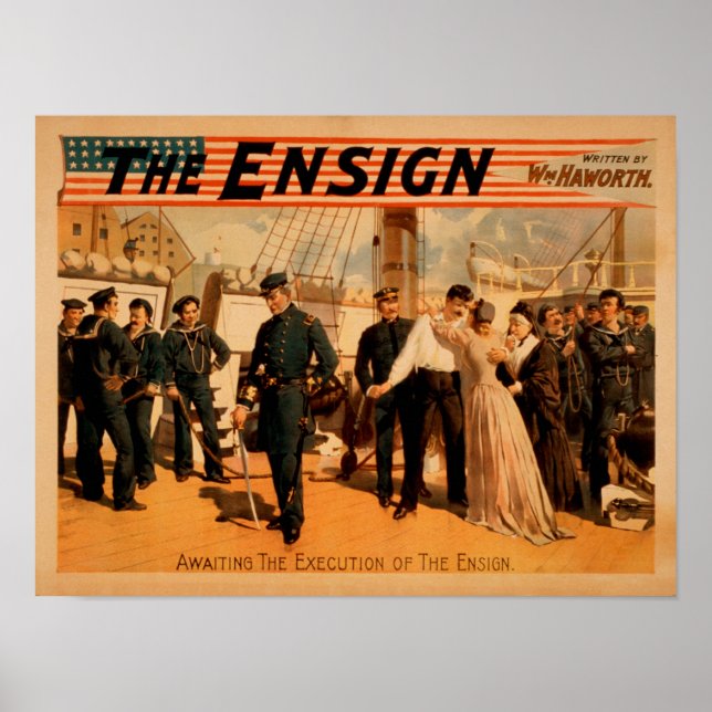 Póster A la espera de la ejecución del Teatro Ensign (Frente)