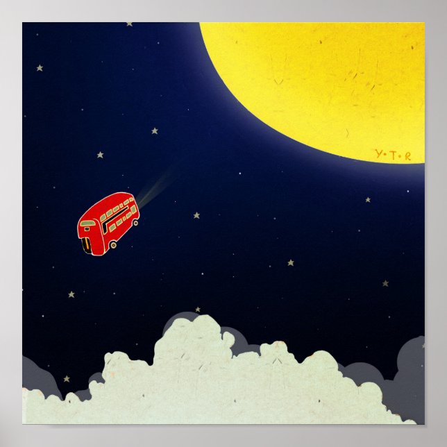 Póster A la luna (Frente)