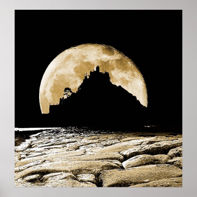 Póster A la luz de la luna sepia (Frente)