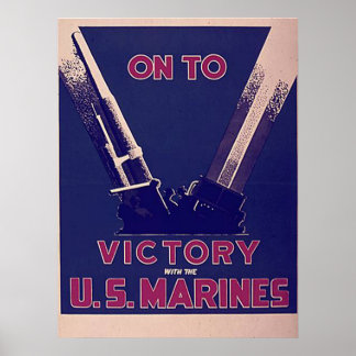 Póster A La Victoria Con Los Marines Estadounidenses
