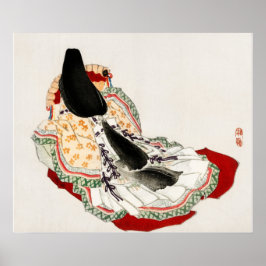 Póster A lady in a kimono by Kono Bairei