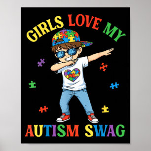 Póster A las chicas les encanta mi estilo de autismo con
