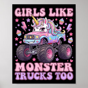 Póster A las chicas también les gustan los camiones monst