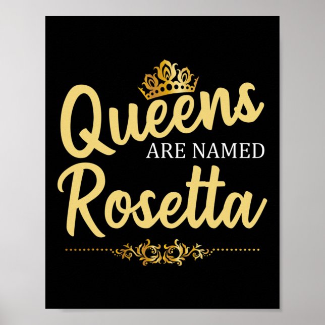 Póster A las Reinas se les llama Rosetta Personalizado Na (Frente)
