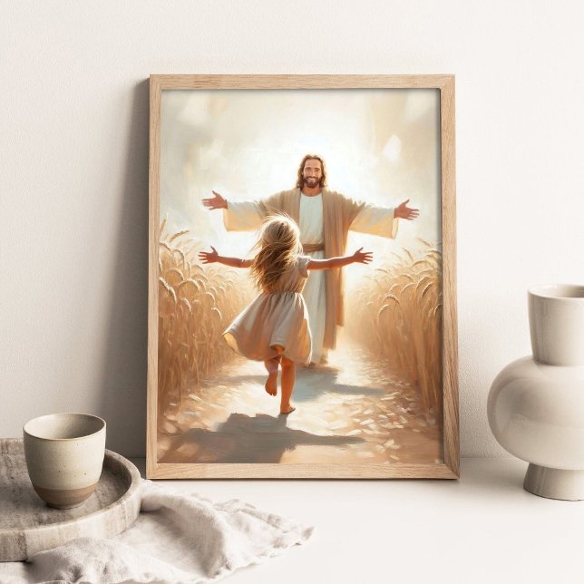 Póster A Leap of Faith, Christian Art, Jesus and Girl Art (Subido por el creador)
