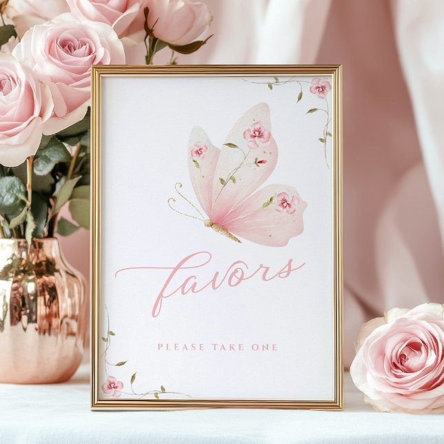 Póster A Little Butterfly Favors Table Sign (Subido por el creador)