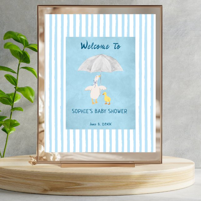 Póster A Little Goose Is On The Way Baby Shower Welcome (Subido por el creador)
