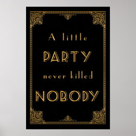 Póster a little party gatsby inspired wedding sign