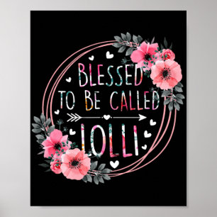 Póster A Llamar Lolli Día de la Madre Granmda Flor