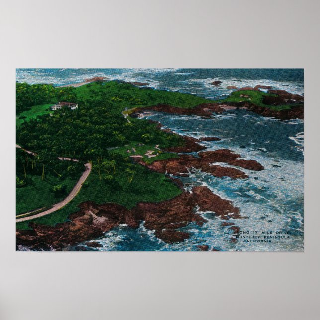 Póster A lo largo de 27 km en coche en la península de Mo (Frente)