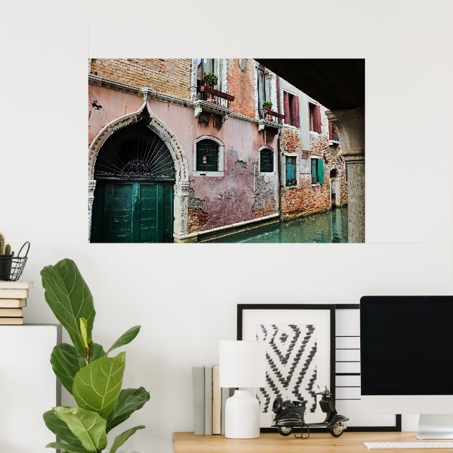 Póster A lo largo de los canales de Venecia (Oficina en casa)