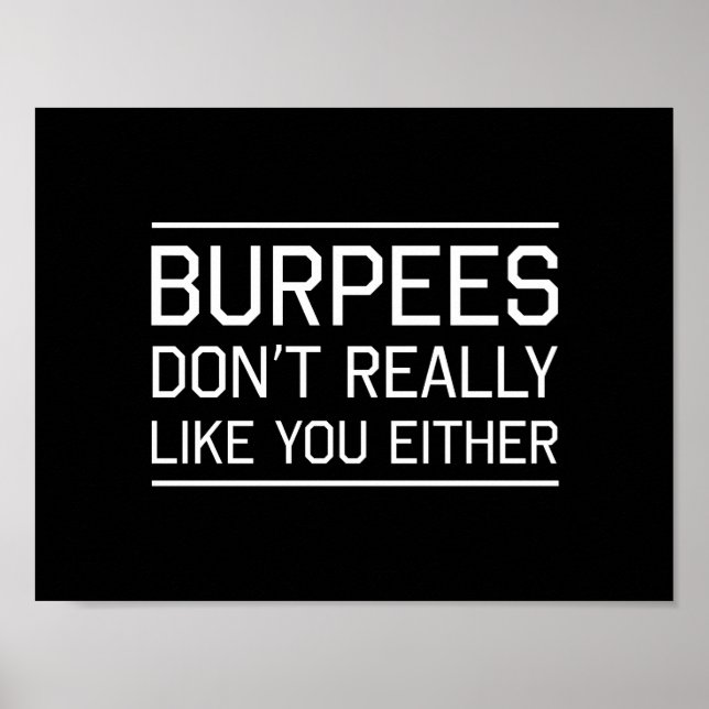 Póster A los Burpees tampoco les gustas (Frente)