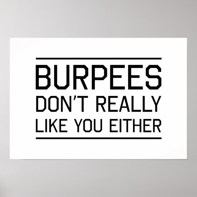 Póster A los Burpees tampoco les gustas (Frente)