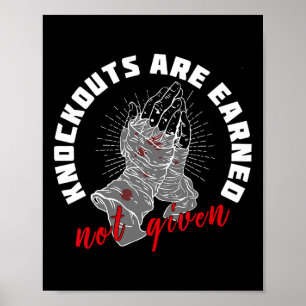 Póster A Los Knockouts No Se Les Da Moti De Combatiente D