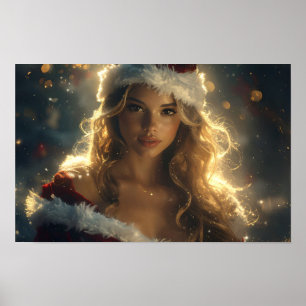 Póster A los navidades les encanta la hermosa Santa Angel
