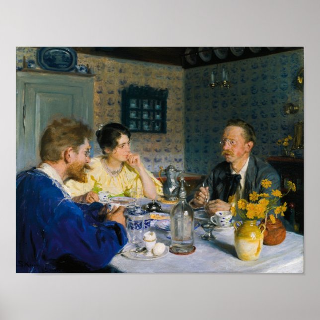 Póster A luncheon by Peder Severin Kroyer (Frente)