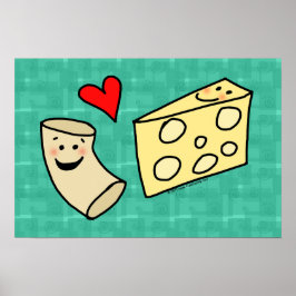 Póster A Mac Le Encanta El Queso, Gracioso Macaroni Cute