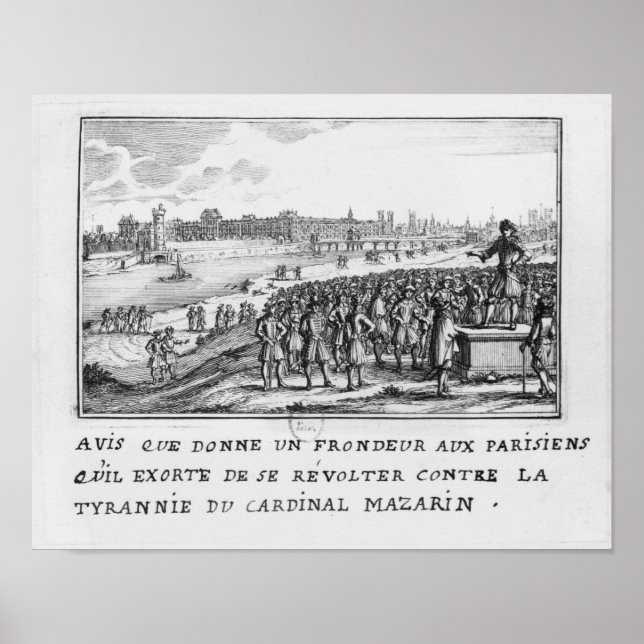 Póster A man of the Fronde exhorting the Parisians (Frente)