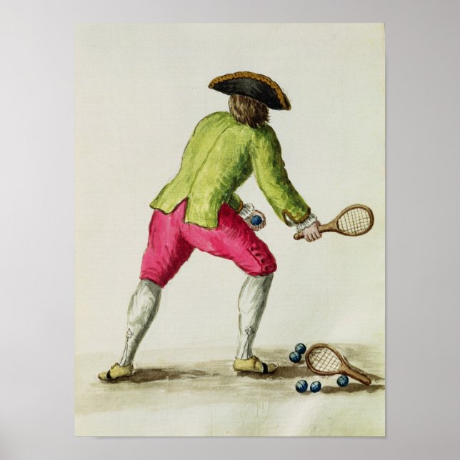 Póster A Man Playing with a Racquet and Balls (Frente)