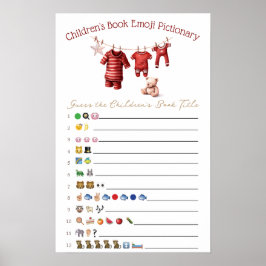 Póster A Merry Little Baby Shower Baby Shower Game