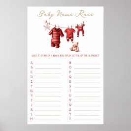 Póster A Merry Little Baby Shower Baby Shower Game