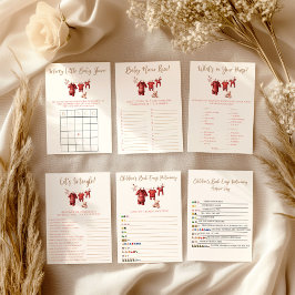 Póster A Merry Little Baby Shower Baby Shower Game