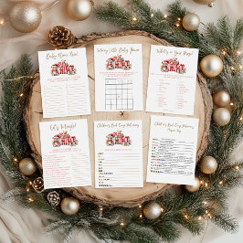 Póster A Merry Little Baby Shower Baby Shower Game