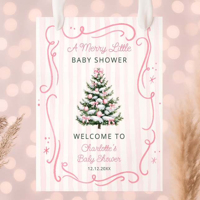 Póster A Merry Little Baby Shower Girl Welcome (Subido por el creador)
