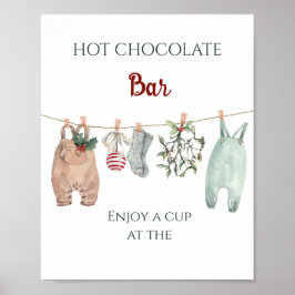 Póster A Merry Little Christmas Clothes Hot Chocolate Bar