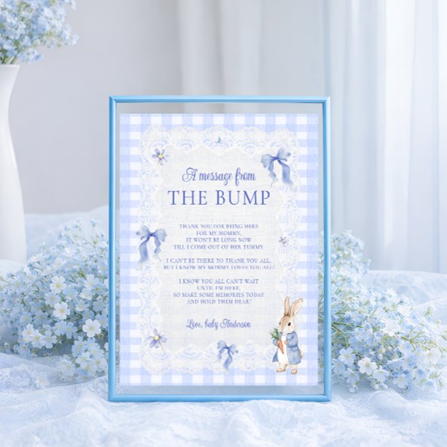 Póster A Message From The Bump Peter Rabbit Baby Shower (Subido por el creador)