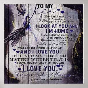 Póster A mi esposa Citas divertidas a la esposa Nuevo