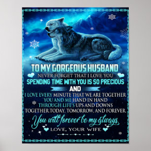 Póster A mi esposo, regalo de cumpleaños