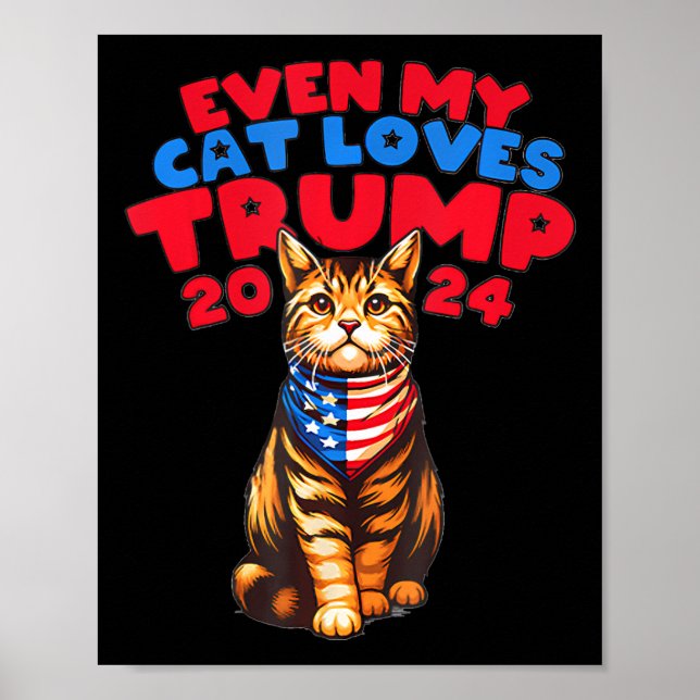 Póster A mi gato le encanta Trump 2024 (Frente)