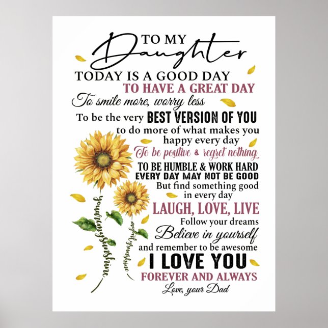 Póster A mi hija (Frente)