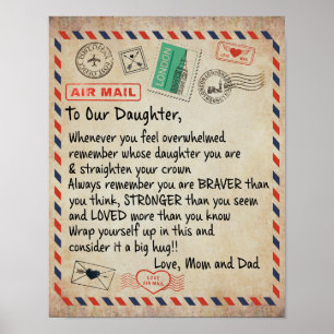 Póster A Mi Hija, Carta De Amor A Nuestra Hija