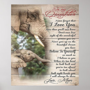 Póster A MI HIJA Mejor Presente Familiar