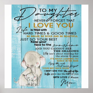 Póster A MI HIJA   Regalo Para Tu Hijo