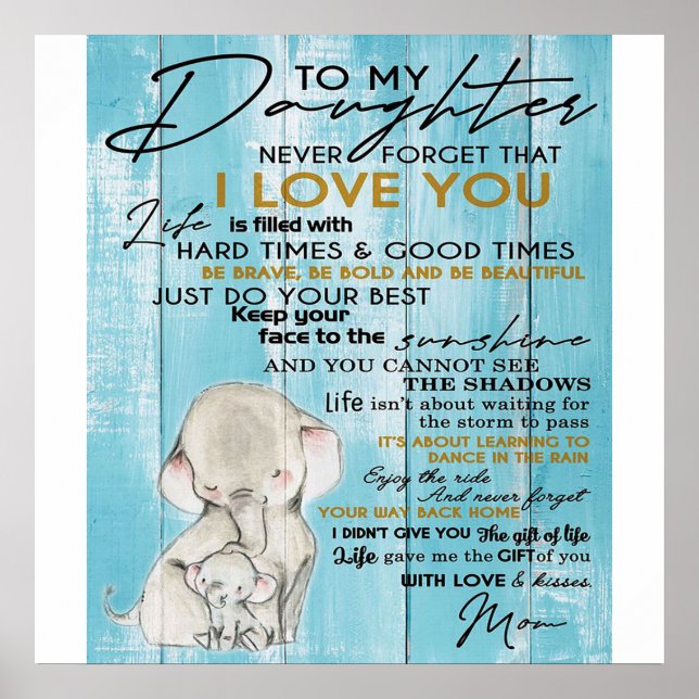 Póster A MI HIJA | Regalo Para Tu Hijo (Frente)