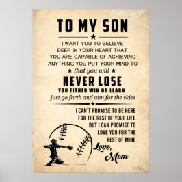 Póster A mi hijo le cree profundamente en su corazón