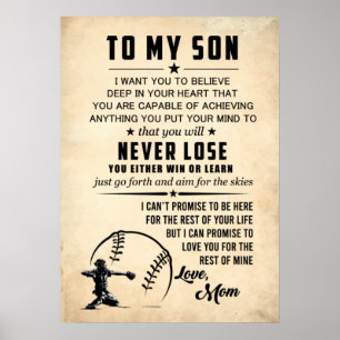 Póster A mi hijo le cree profundamente en su corazón