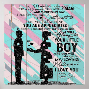 Póster A Mi Mamá, Regalo Para Mamá, Carta A Mamá