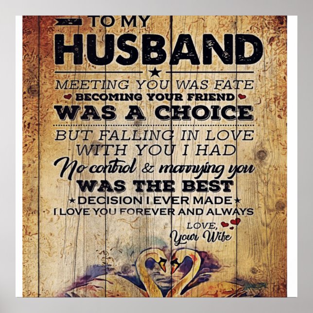 Póster A mi marido decorador | Aniversario presente (Frente)