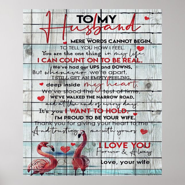 Póster A mi marido | Lovely Husband Gift (Frente)