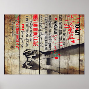 Póster A mi marido presente Lovely New Home Gift