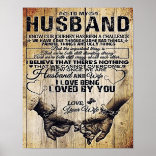 Póster A mi marido Regalo de cumpleaños al marido