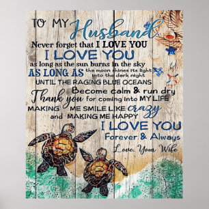 Póster A mi marido Regalo de moda para tu marido