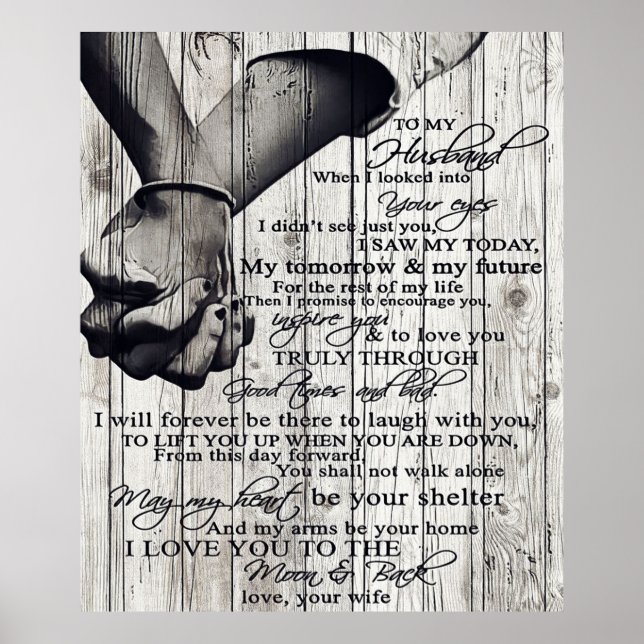 Póster A mi marido | Regalo de moda para tu marido (Frente)
