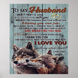 Póster A mi marido   Regalo Perfecto Para El Marido