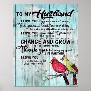Póster A mi marido Regalo perfecto personalizado
